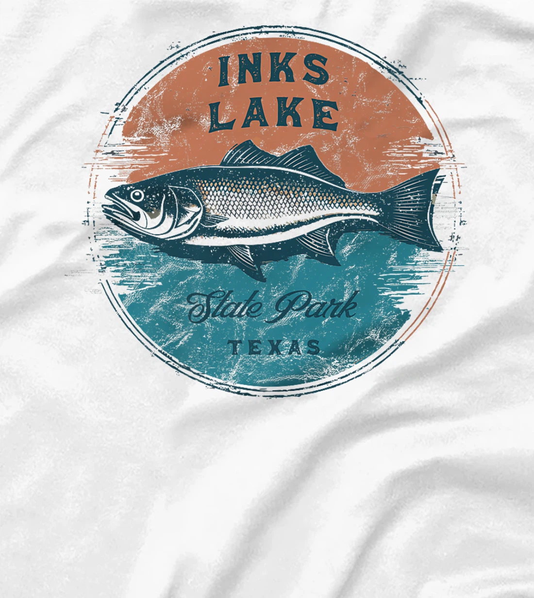 Inks Lake State Park Texas Retro Vintage Fishing Premium T-Shirt