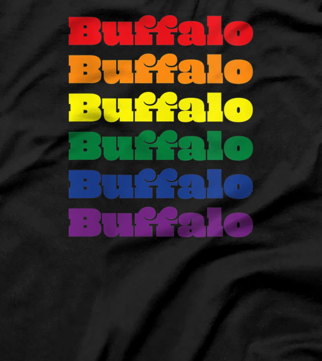 Womens Buffalo Texas LGBTQ Gay Pride Month Rainbow Solidarity T-Shirt