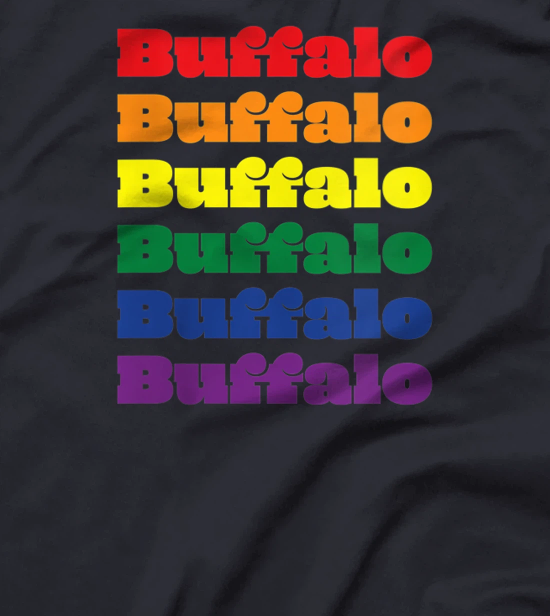 Womens Buffalo Texas LGBTQ Gay Pride Month Rainbow Solidarity T-Shirt