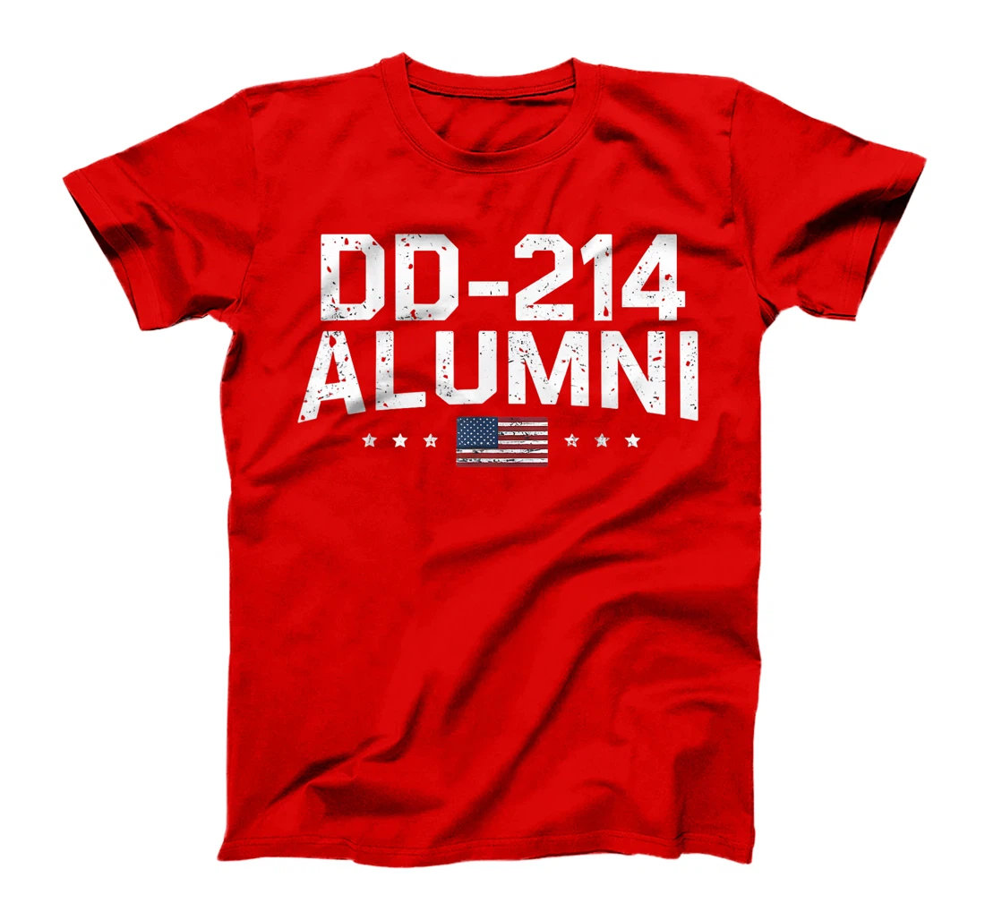 Patriotic DD214 ALUMNI US Military Veteran Retired T-Shirt