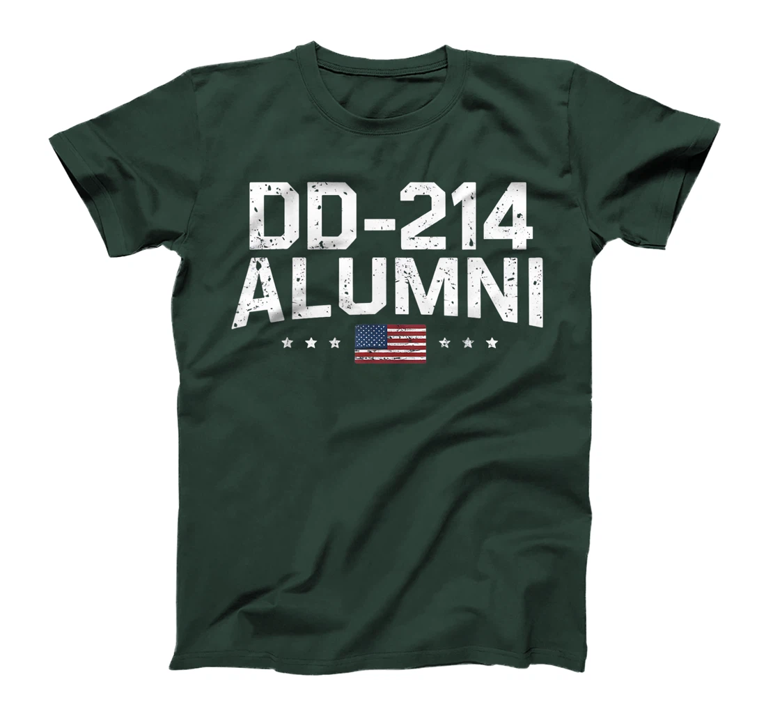 Patriotic DD214 ALUMNI US Military Veteran Retired T-Shirt