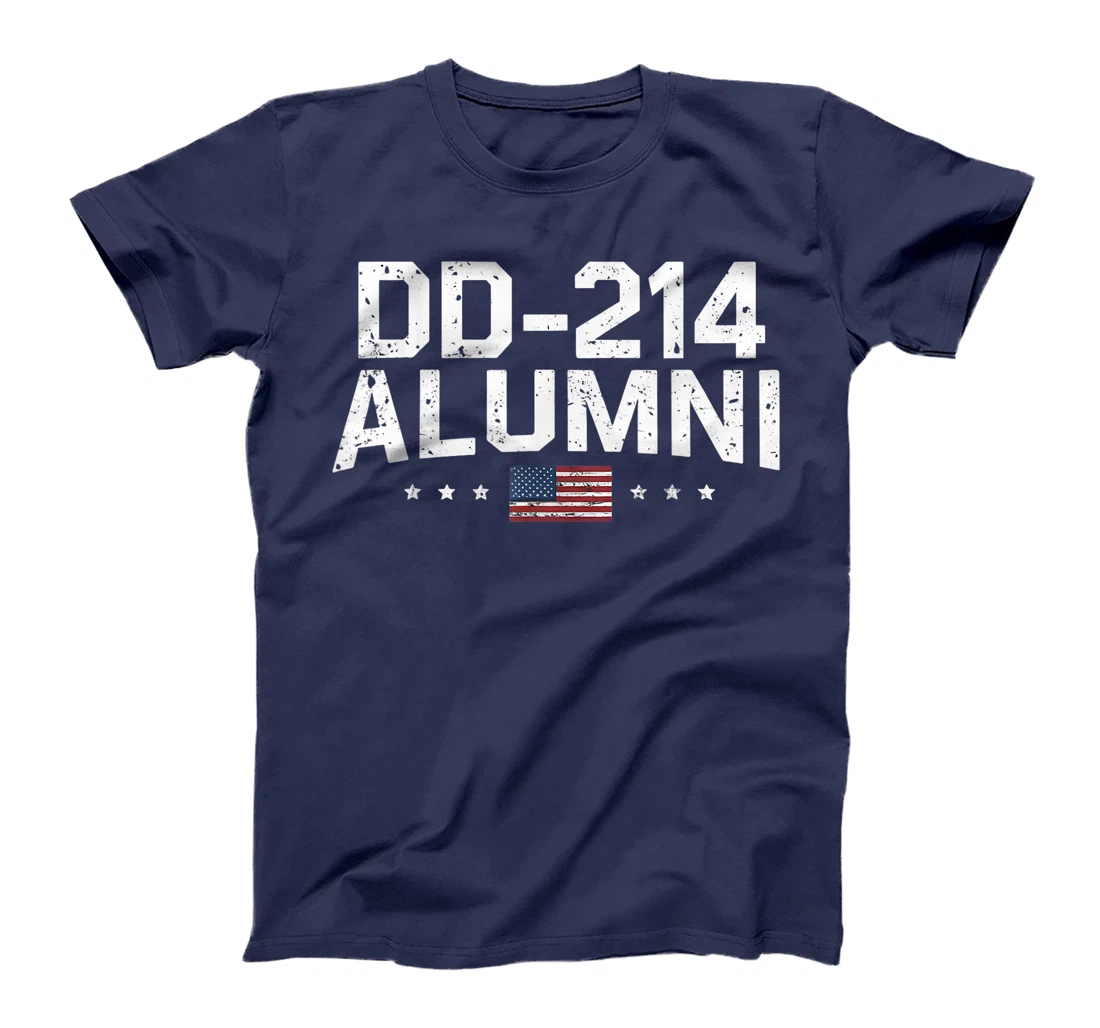 Patriotic DD214 ALUMNI US Military Veteran Retired T-Shirt