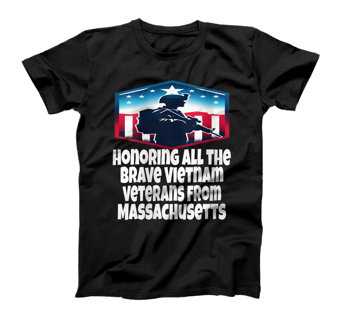 Womens Vietnam Veteran Brave Vietnam Veterans From Massachusetts T-Shirt