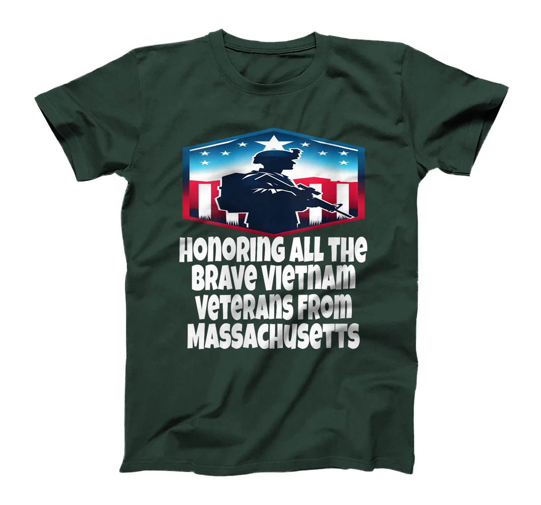Womens Vietnam Veteran Brave Vietnam Veterans From Massachusetts T-Shirt