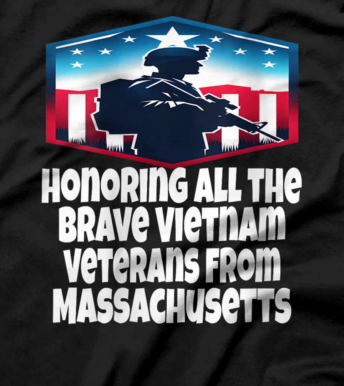 Womens Vietnam Veteran Brave Vietnam Veterans From Massachusetts T-Shirt