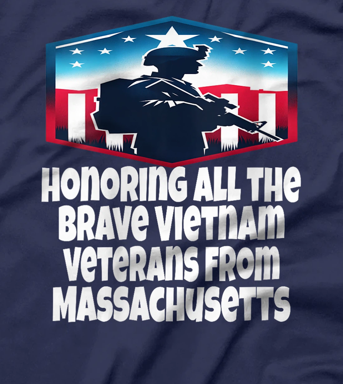 Womens Vietnam Veteran Brave Vietnam Veterans From Massachusetts T-Shirt