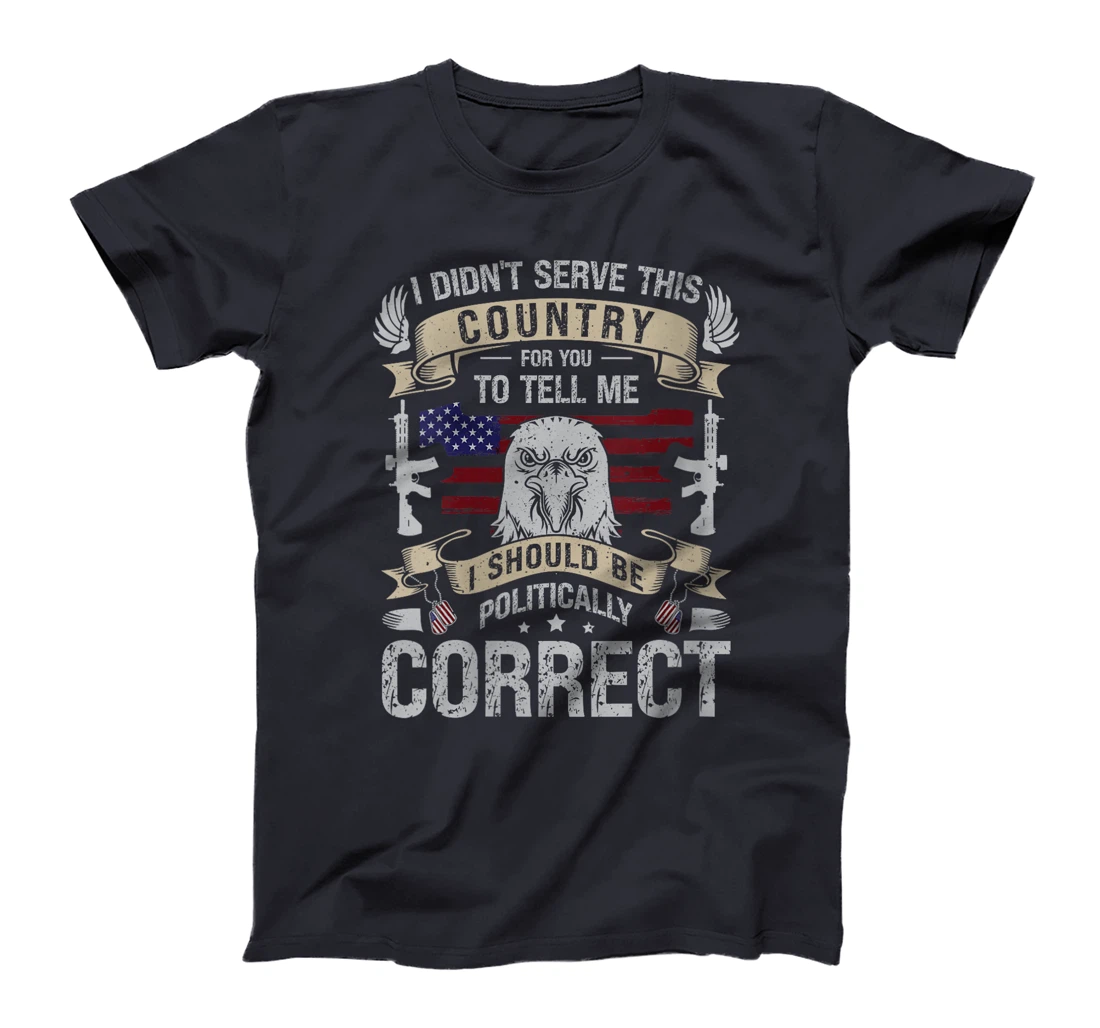 Womens Damn Right I'm An American Veteran. T-Shirt
