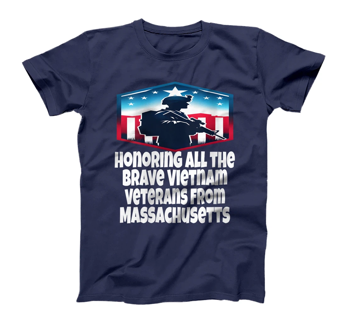 Womens Vietnam Veteran Brave Vietnam Veterans From Massachusetts T-Shirt