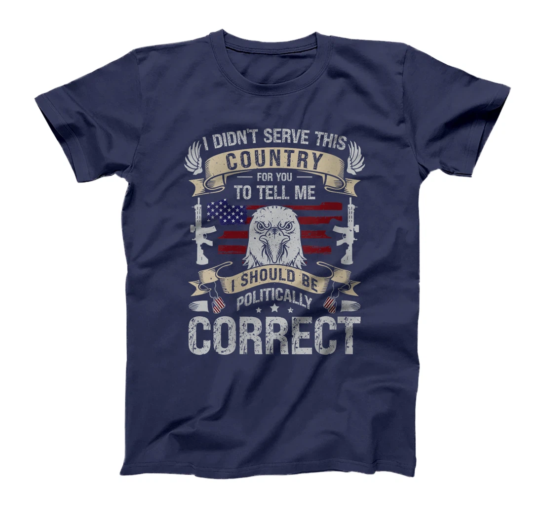 Womens Damn Right I'm An American Veteran. T-Shirt