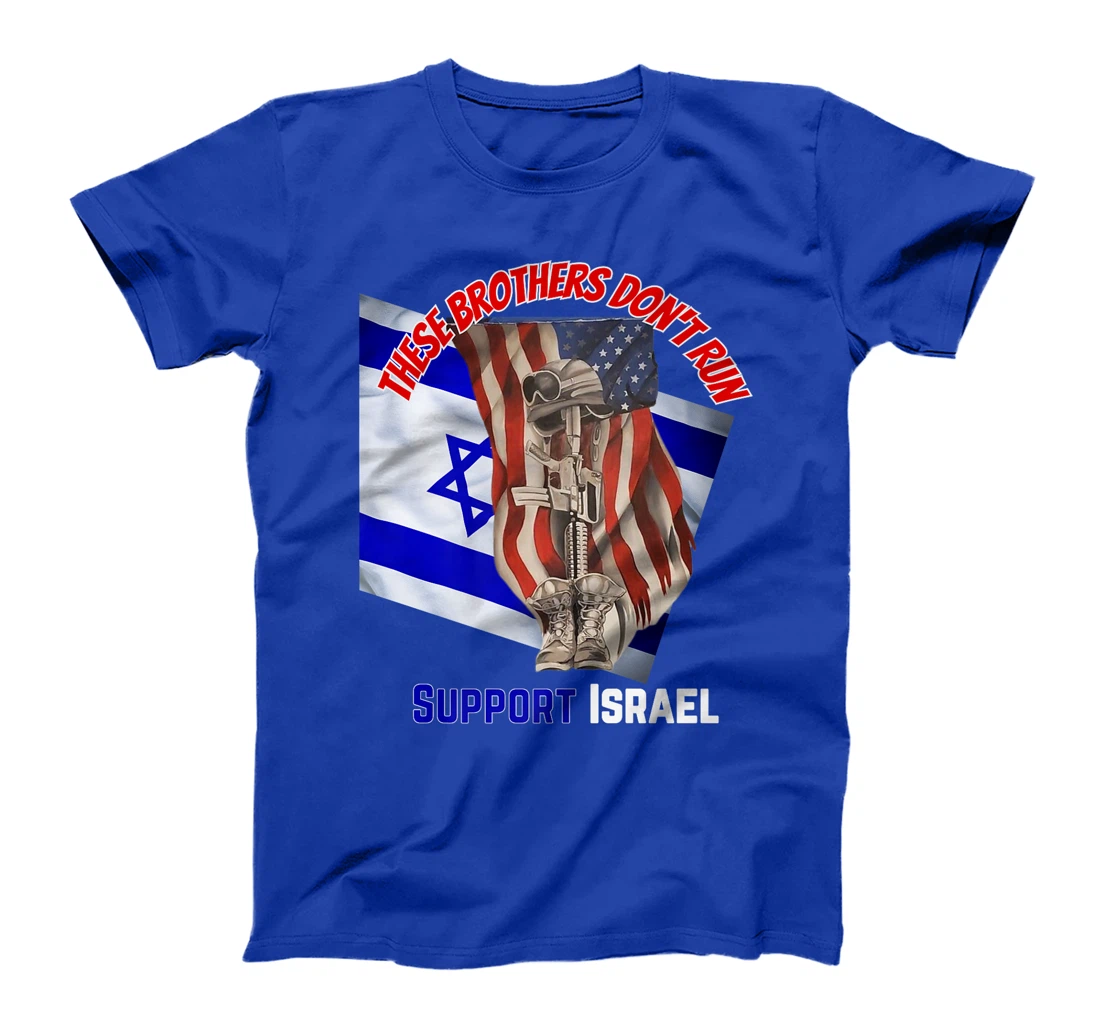 American Veterans Support Israel & These Brothers Don't Run Premium T-Shirt