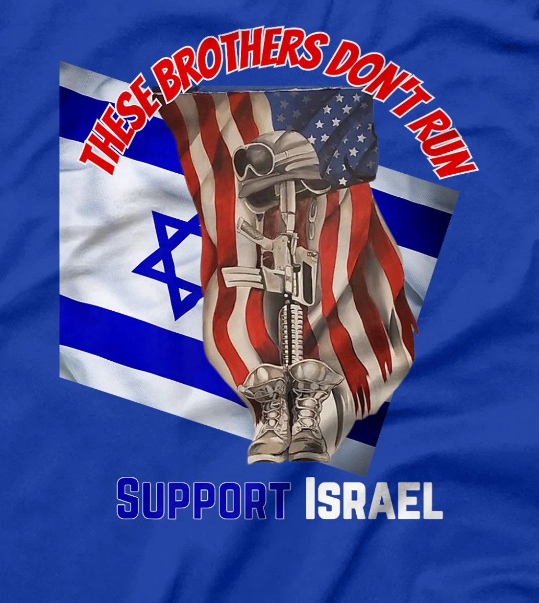 American Veterans Support Israel & These Brothers Don't Run Premium T-Shirt