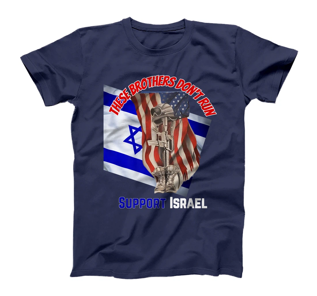 American Veterans Support Israel & These Brothers Don't Run Premium T-Shirt