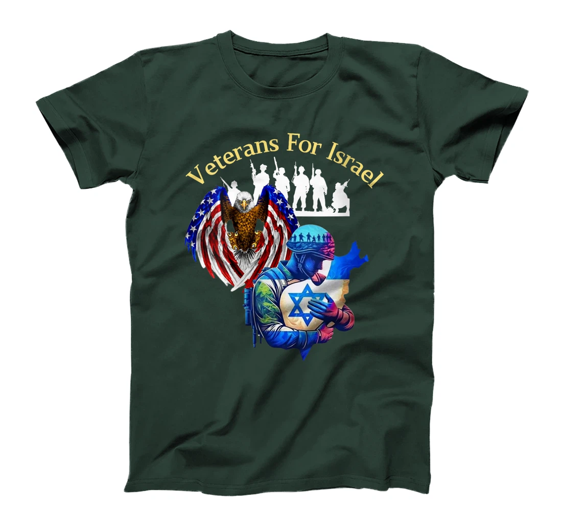 Womens Veterans For Israel Supports Israel's People and Military T-Shirt