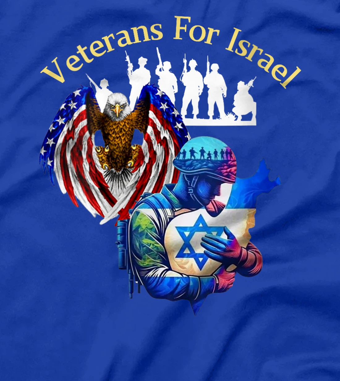 Womens Veterans For Israel Supports Israel's People and Military T-Shirt
