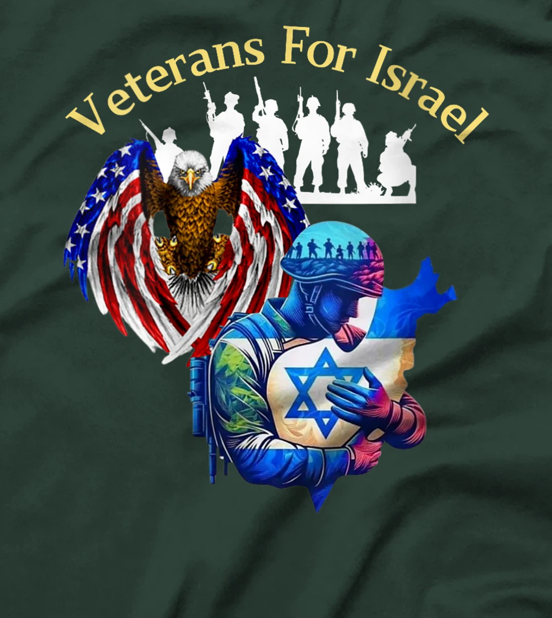 Womens Veterans For Israel Supports Israel's People and Military T-Shirt
