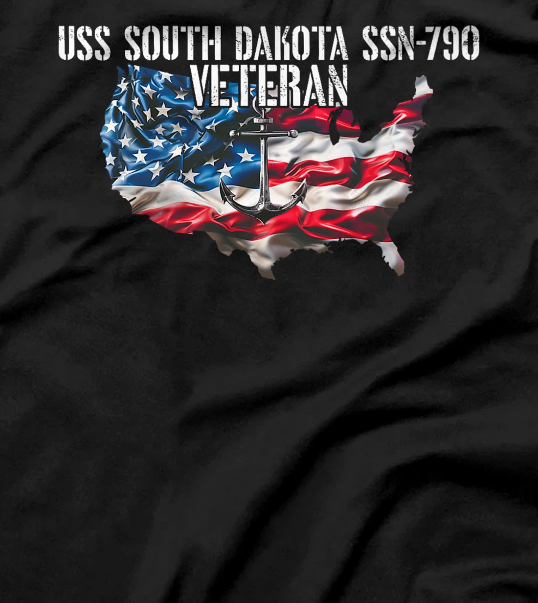 USS South Dakota SSN-790 Attack Submarine Veteran US Flag Premium T-Shirt