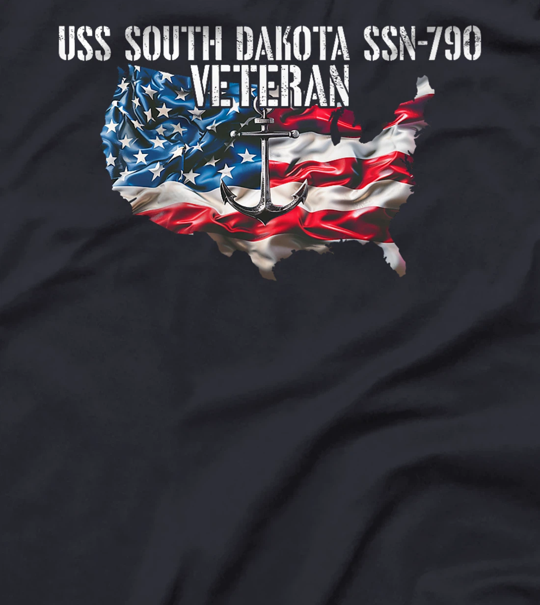 USS South Dakota SSN-790 Attack Submarine Veteran US Flag Premium T-Shirt