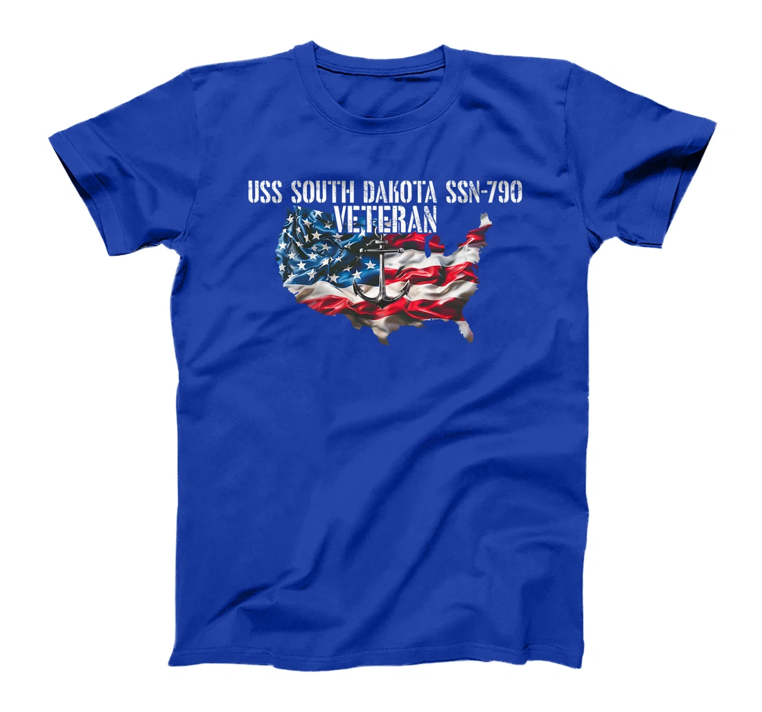 USS South Dakota SSN-790 Attack Submarine Veteran US Flag Premium T-Shirt