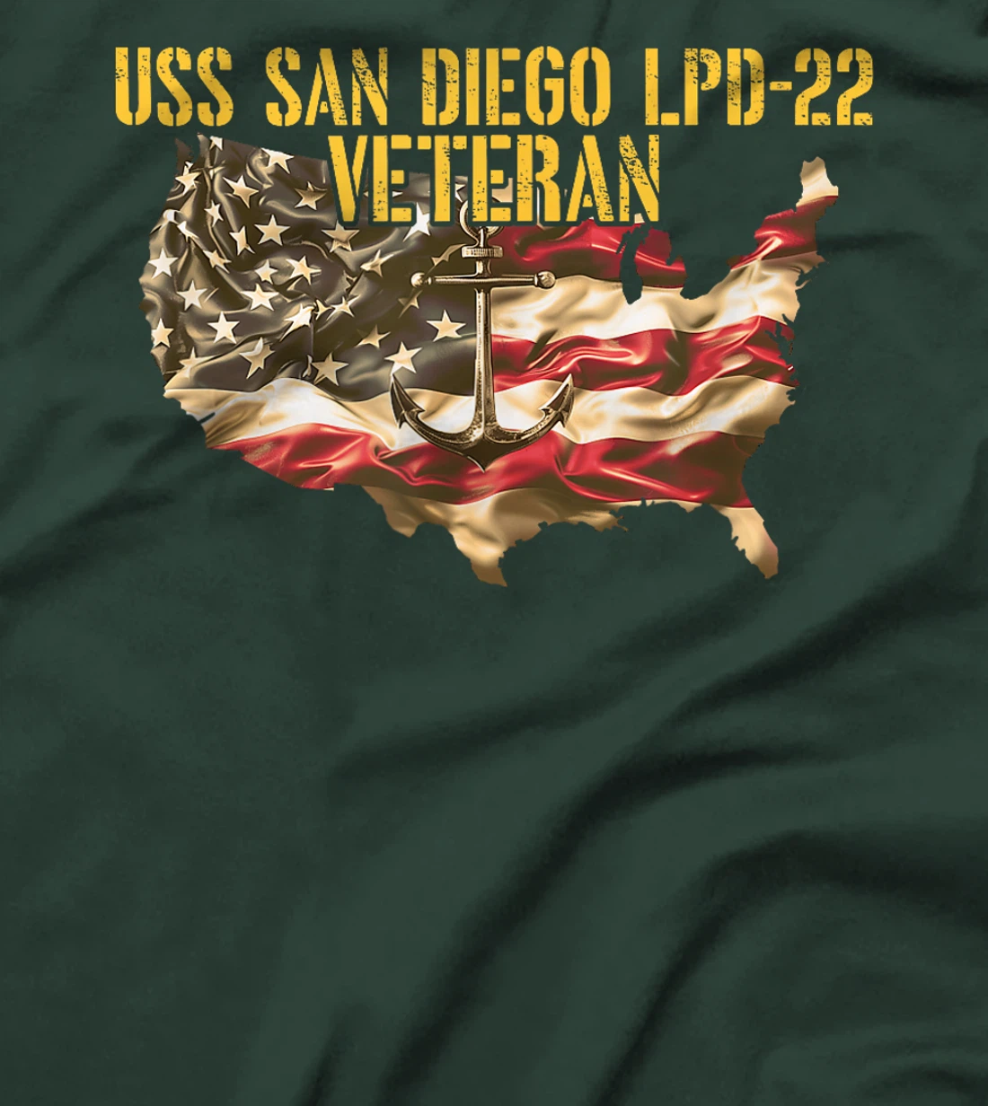 Womens USS San Diego LPD-22 Amphibious Transport Dock Veteran T-Shirt