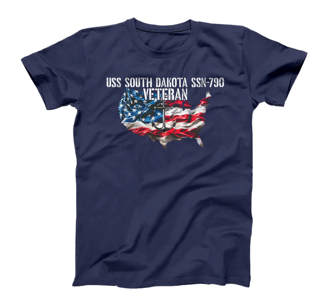 USS South Dakota SSN-790 Attack Submarine Veteran US Flag Premium T-Shirt