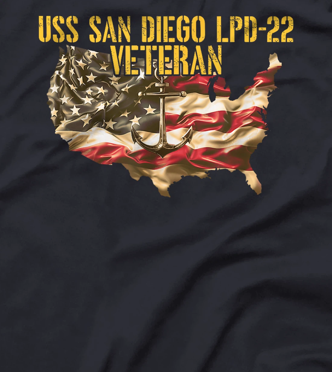 Womens USS San Diego LPD-22 Amphibious Transport Dock Veteran T-Shirt