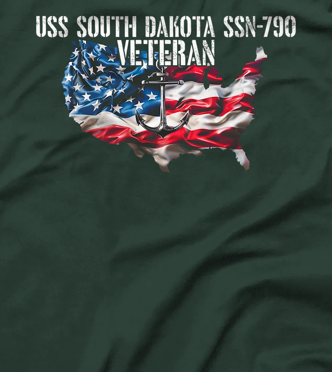 USS South Dakota SSN-790 Attack Submarine Veteran US Flag Premium T-Shirt