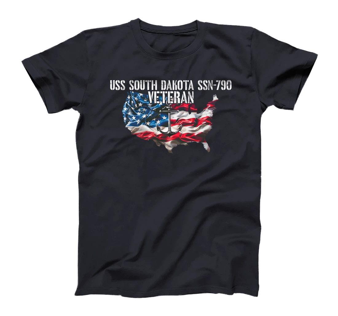 USS South Dakota SSN-790 Attack Submarine Veteran US Flag Premium T-Shirt