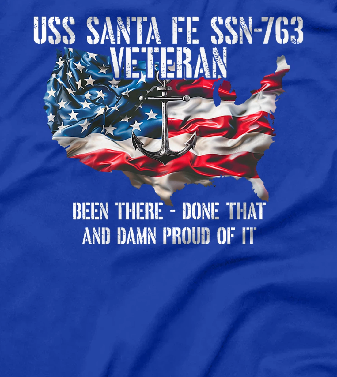 USS Santa Fe SSN-763 Attack Submarine Veteran US Flag Premium T-Shirt