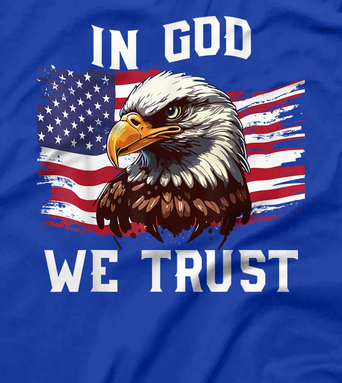 4th July In God We Trust Funny Bald Eagle Dad Boy Men T-Shirt