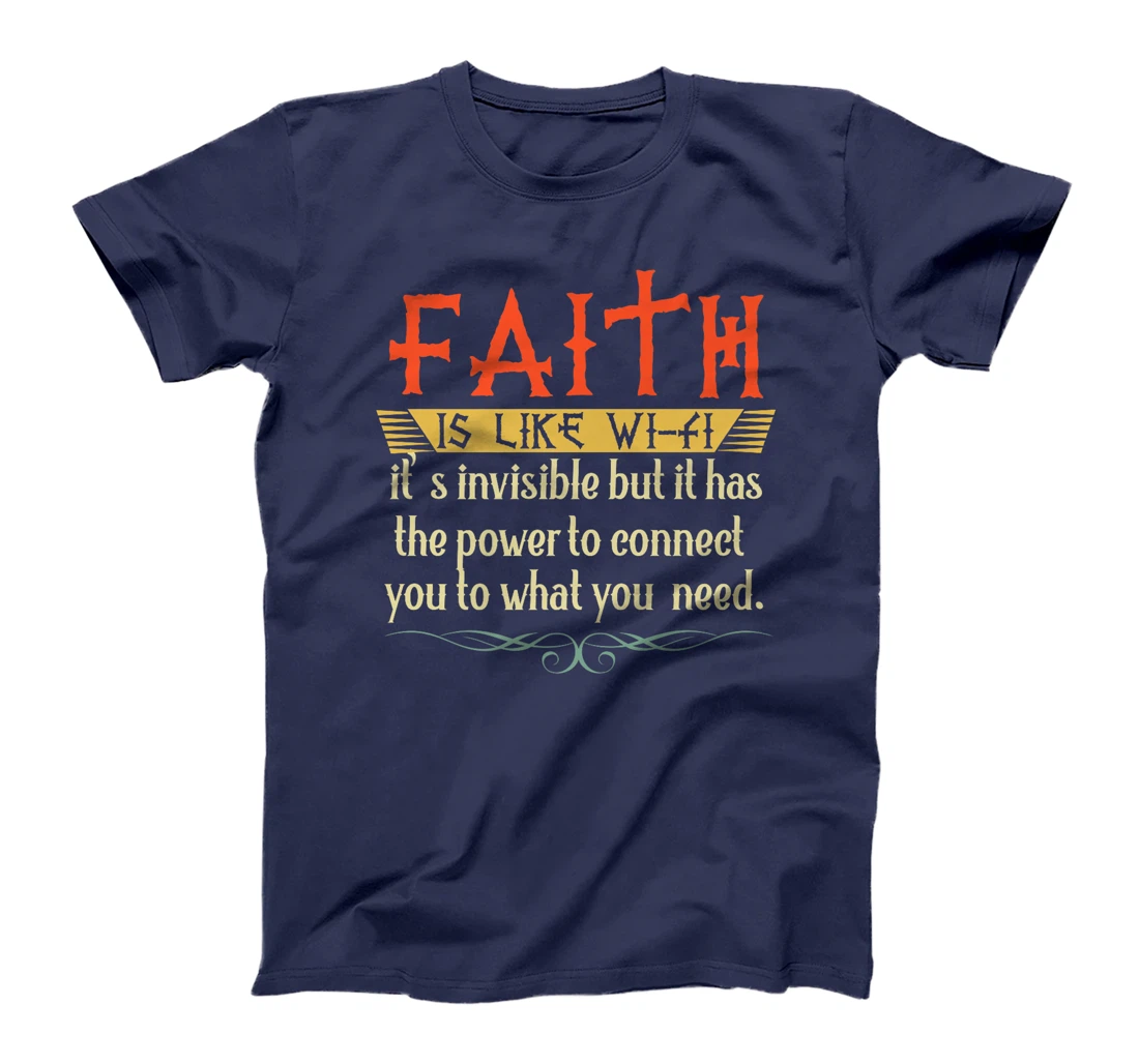 Faith Is Like Wifi God Jesus Religious Christian Men Women Premium T-Shirt