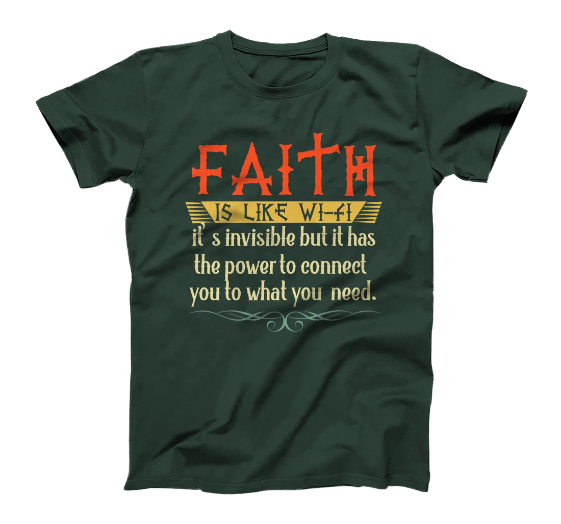 Faith Is Like Wifi God Jesus Religious Christian Men Women Premium T-Shirt