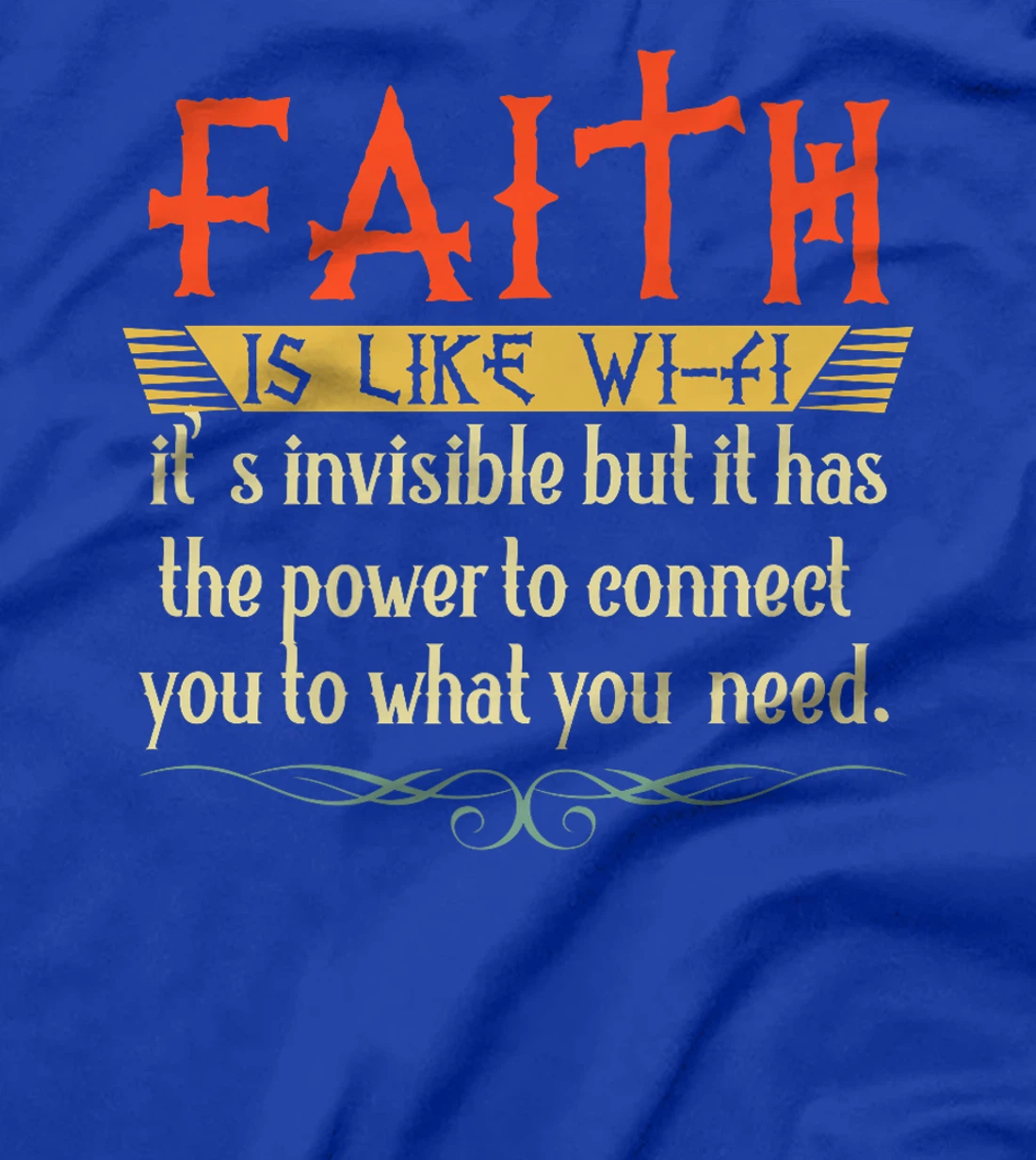 Faith Is Like Wifi God Jesus Religious Christian Men Women Premium T-Shirt