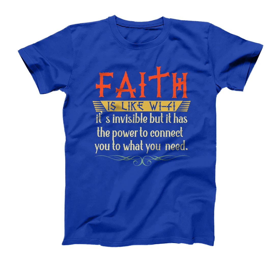 Faith Is Like Wifi God Jesus Religious Christian Men Women Premium T-Shirt