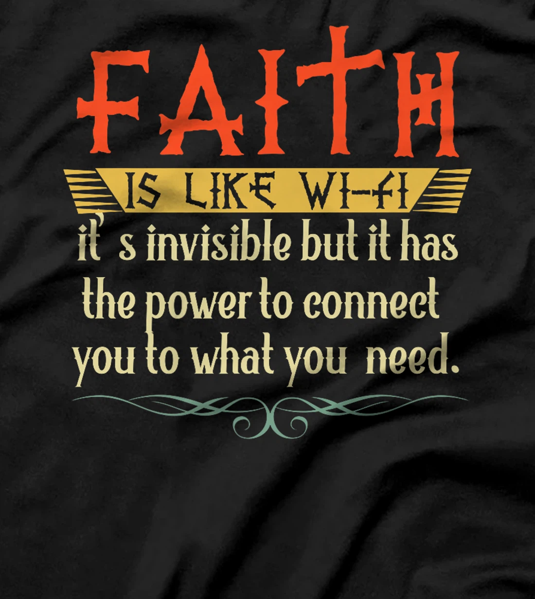 Faith Is Like Wifi God Jesus Religious Christian Men Women Premium T-Shirt
