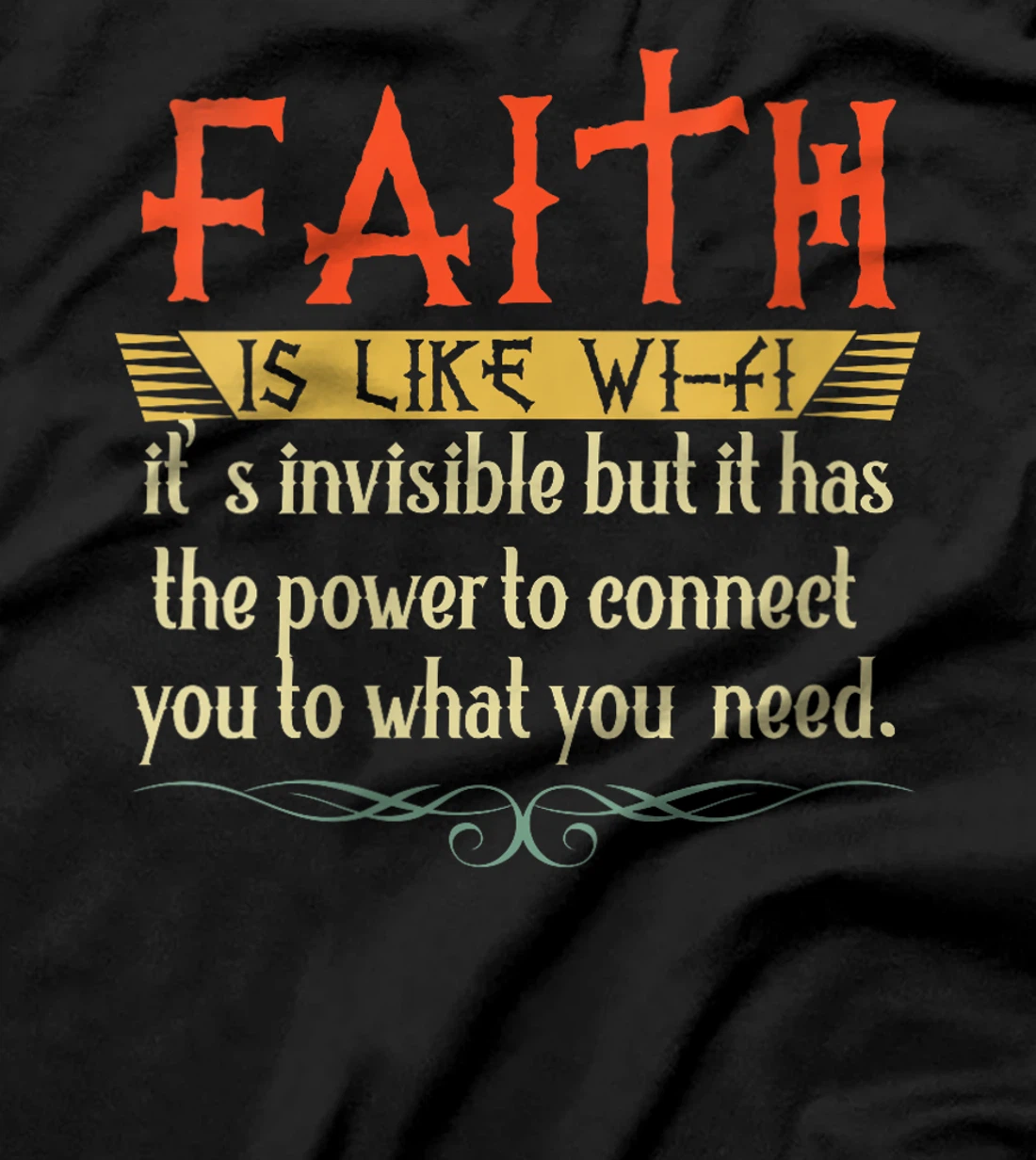 Womens Faith Is Like Wifi God Jesus Religious Christian Men Women T-Shirt