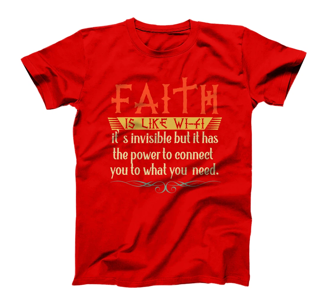 Faith Is Like Wifi God Jesus Religious Christian Men Women Premium T-Shirt