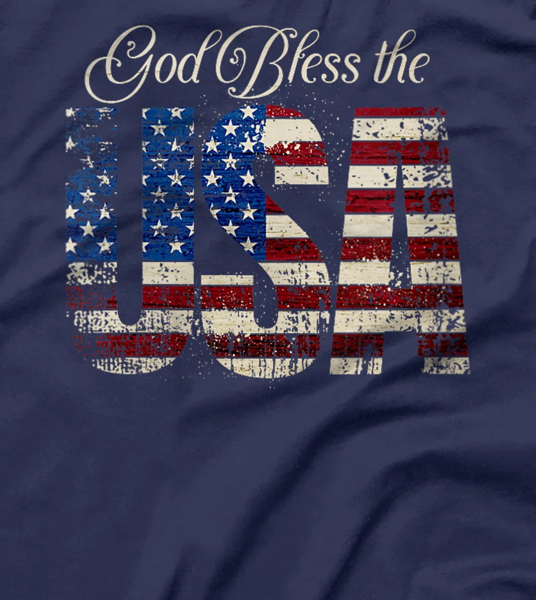Womens God Bless the USA, United States of America American Patriot T-Shirt