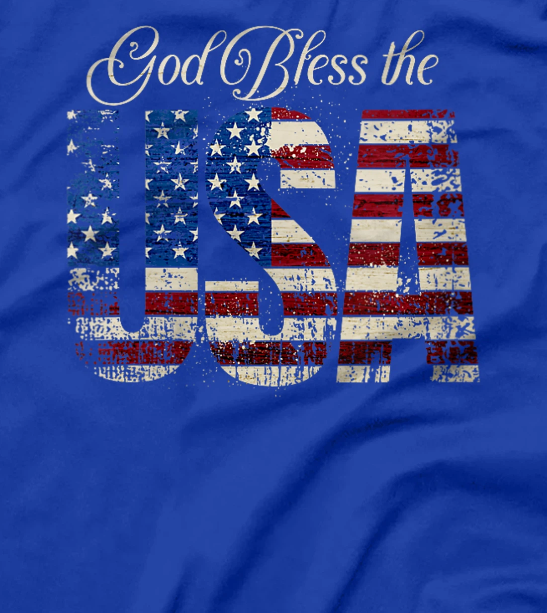 Womens God Bless the USA, United States of America American Patriot T-Shirt