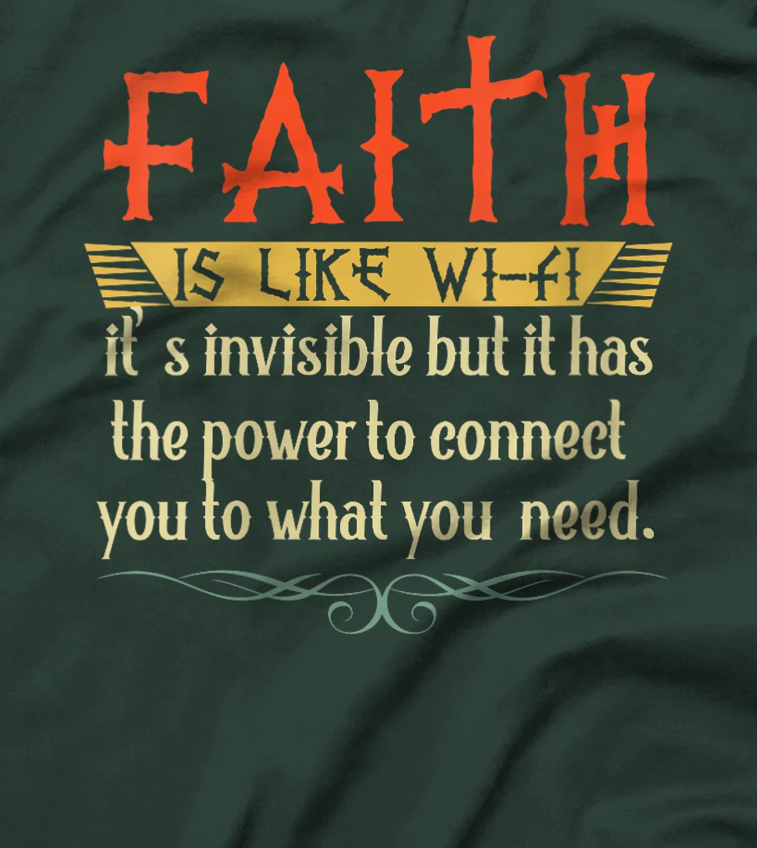 Womens Faith Is Like Wifi God Jesus Religious Christian Men Women T-Shirt