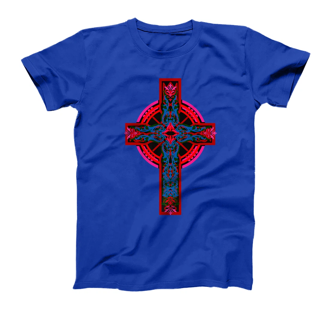 Womens Cross Cross Crucifix Jesus God Religion T-Shirt