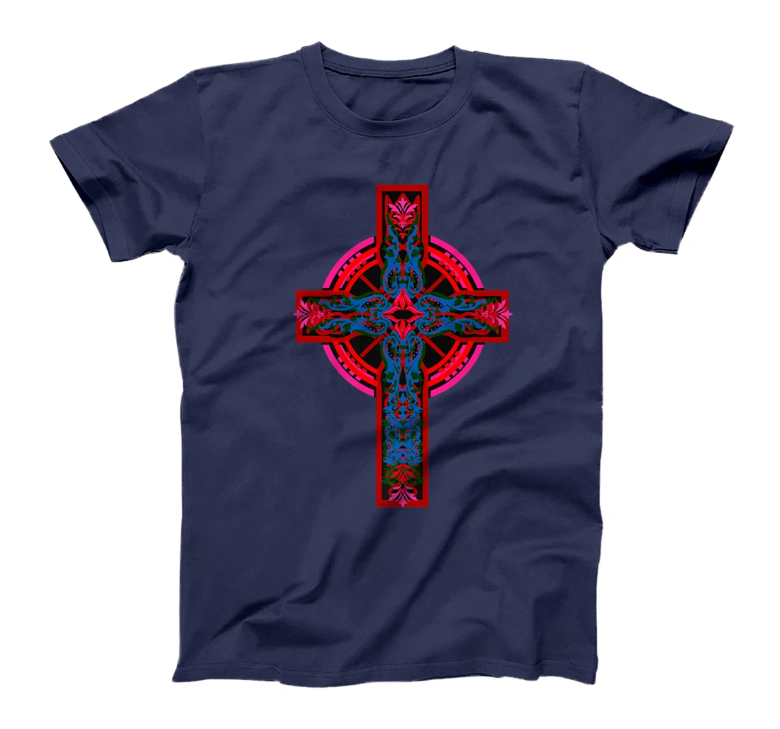 Womens Cross Cross Crucifix Jesus God Religion T-Shirt
