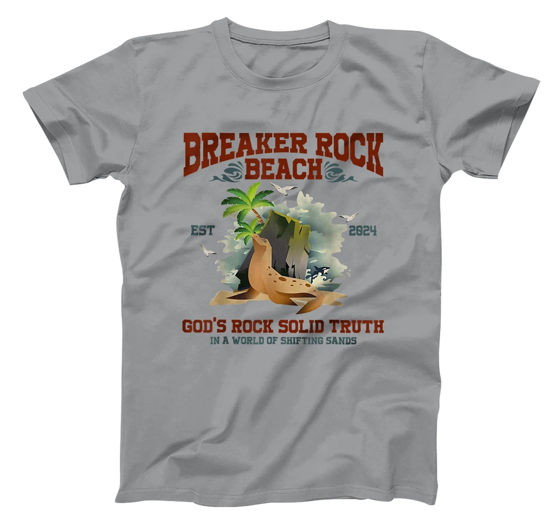 God's Rock Solid Beach VBS 2024 Retro Breaker Rock Beach T-Shirt