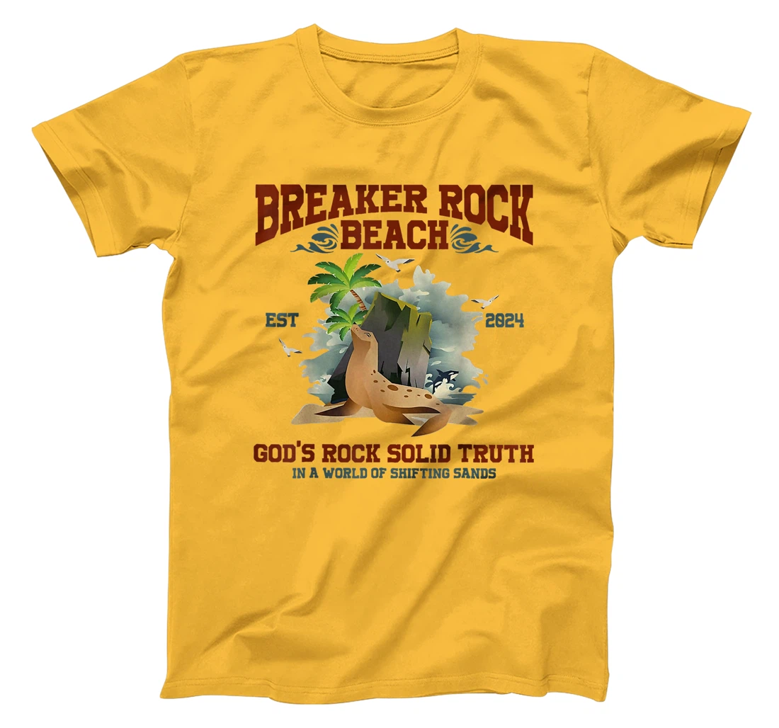 God's Rock Solid Beach VBS 2024 Retro Breaker Rock Beach T-Shirt