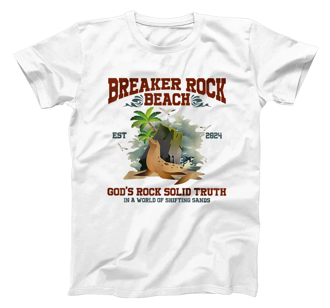 God's Rock Solid Beach VBS 2024 Retro Breaker Rock Beach T-Shirt