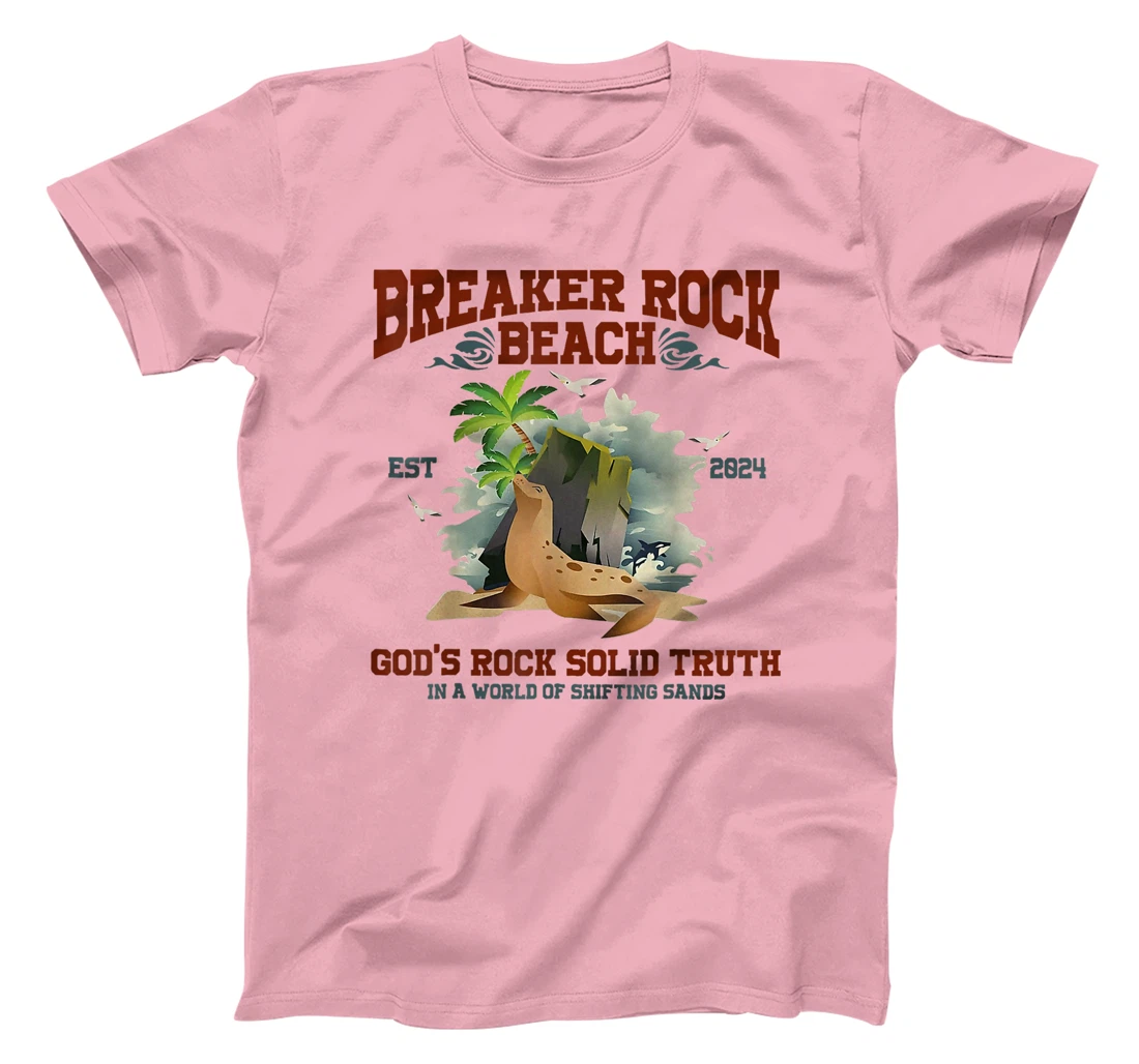 God's Rock Solid Beach VBS 2024 Retro Breaker Rock Beach T-Shirt