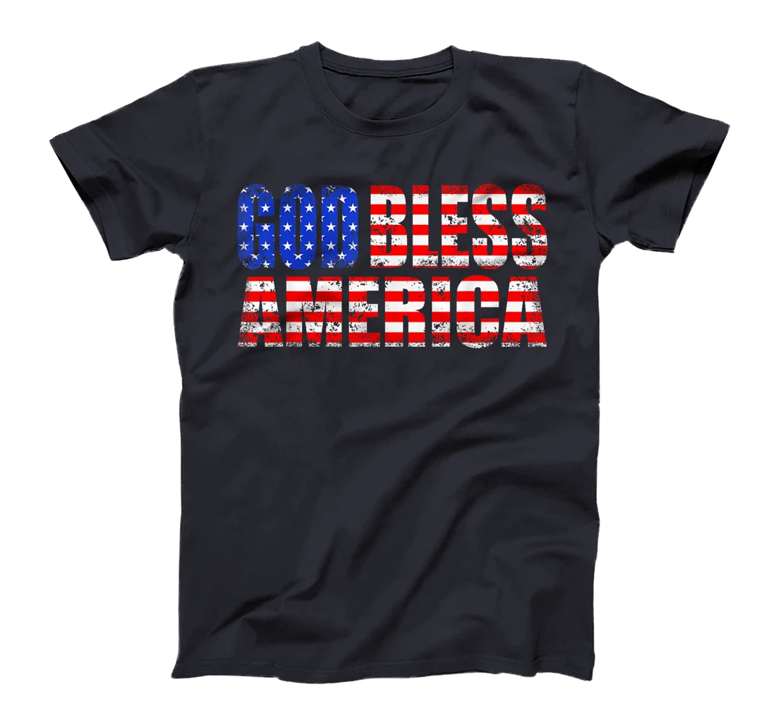 God Bless America As The US Flag T-Shirt