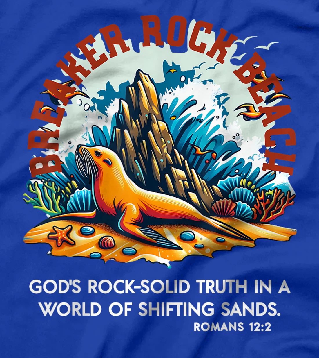 God's Rock Solid Beach VBS 2024 Breaker Rock Beach Christian T-Shirt