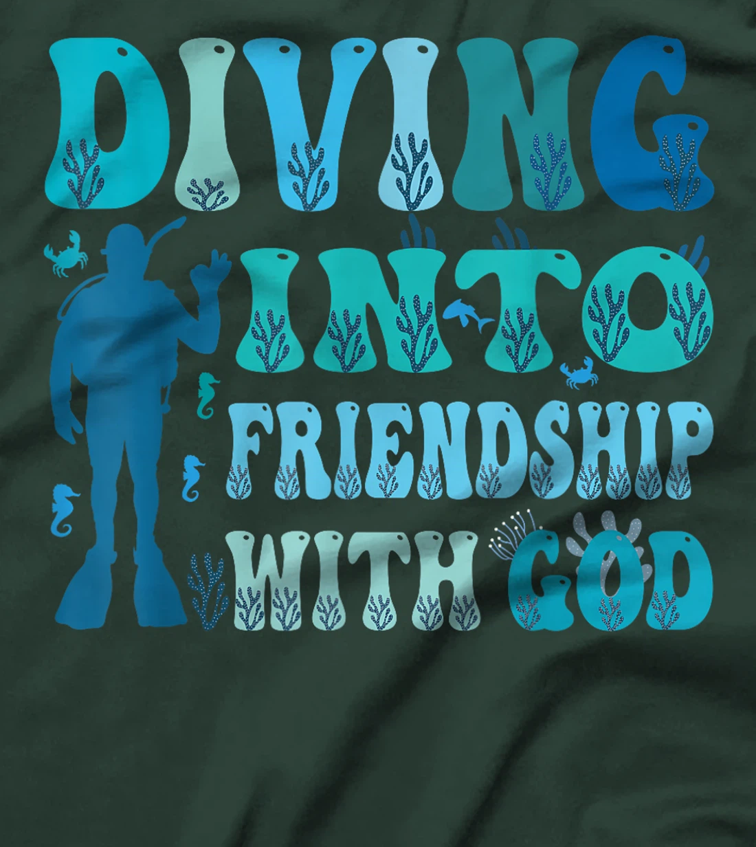 Diving Into Friendship With God Underwater Scuba VBS 2024 T-Shirt