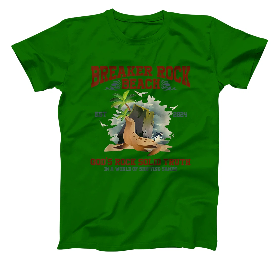 God's Rock Solid Beach VBS 2024 Retro Breaker Rock Beach T-Shirt