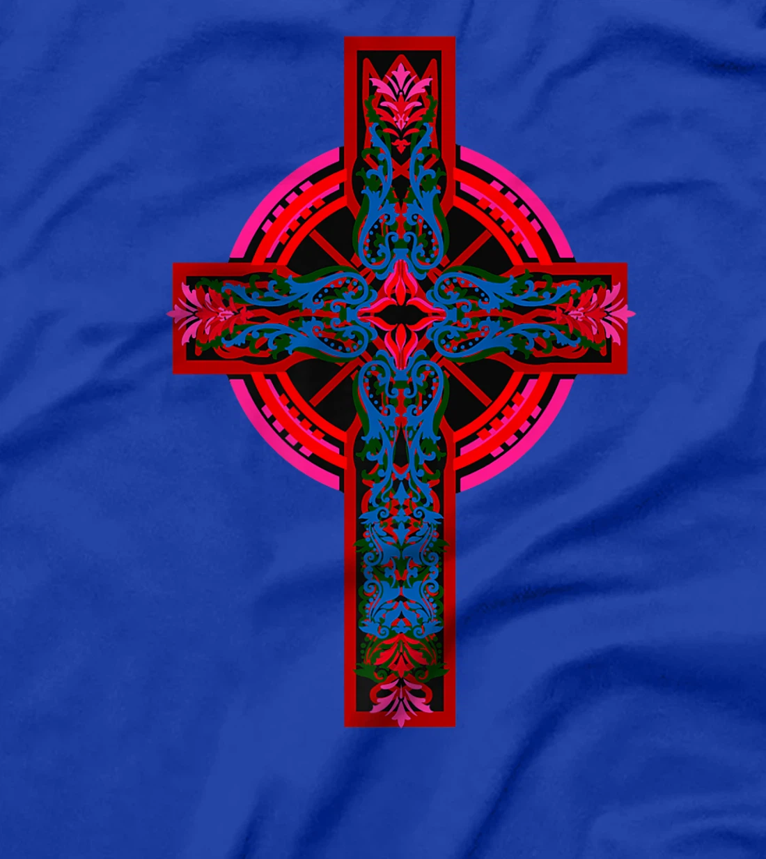 Womens Cross Cross Crucifix Jesus God Religion T-Shirt
